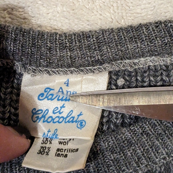 Tartine et Chocolat Fair Isle Knit Holiday Sweater Youth 4 - Picture 5 of 8